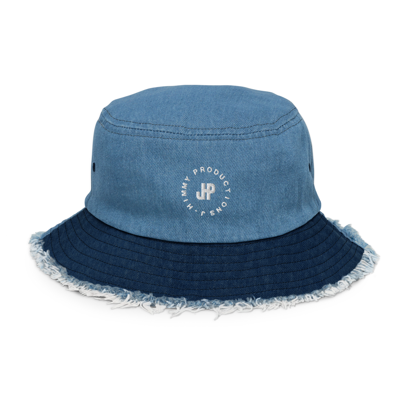 Distressed Denim Bucket Hat